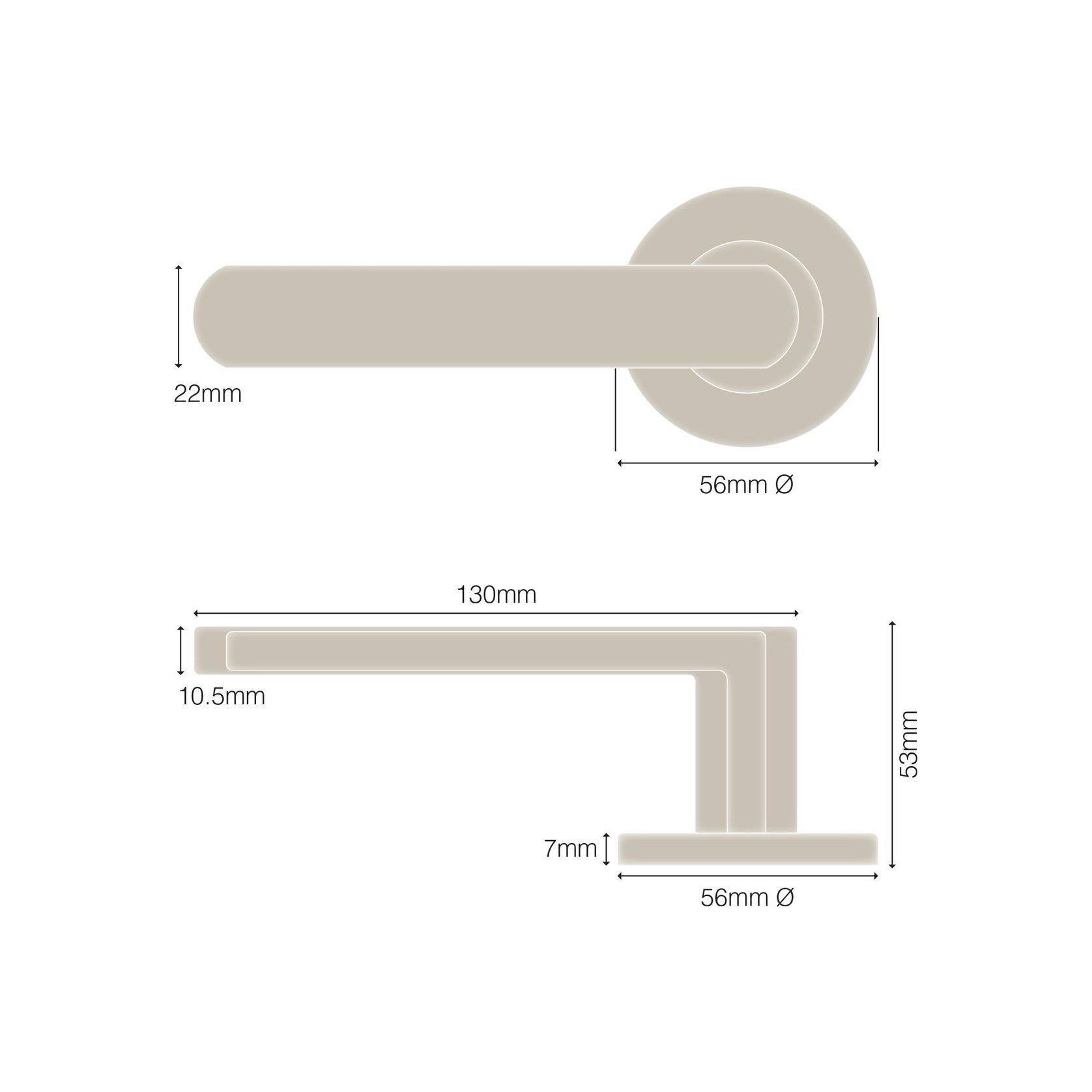 Modella Rose Lever Set from the NIDO Collection gallery detail image