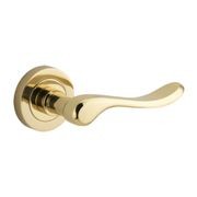 Iver Stirling Door Lever Handle on Round Rose gallery detail image