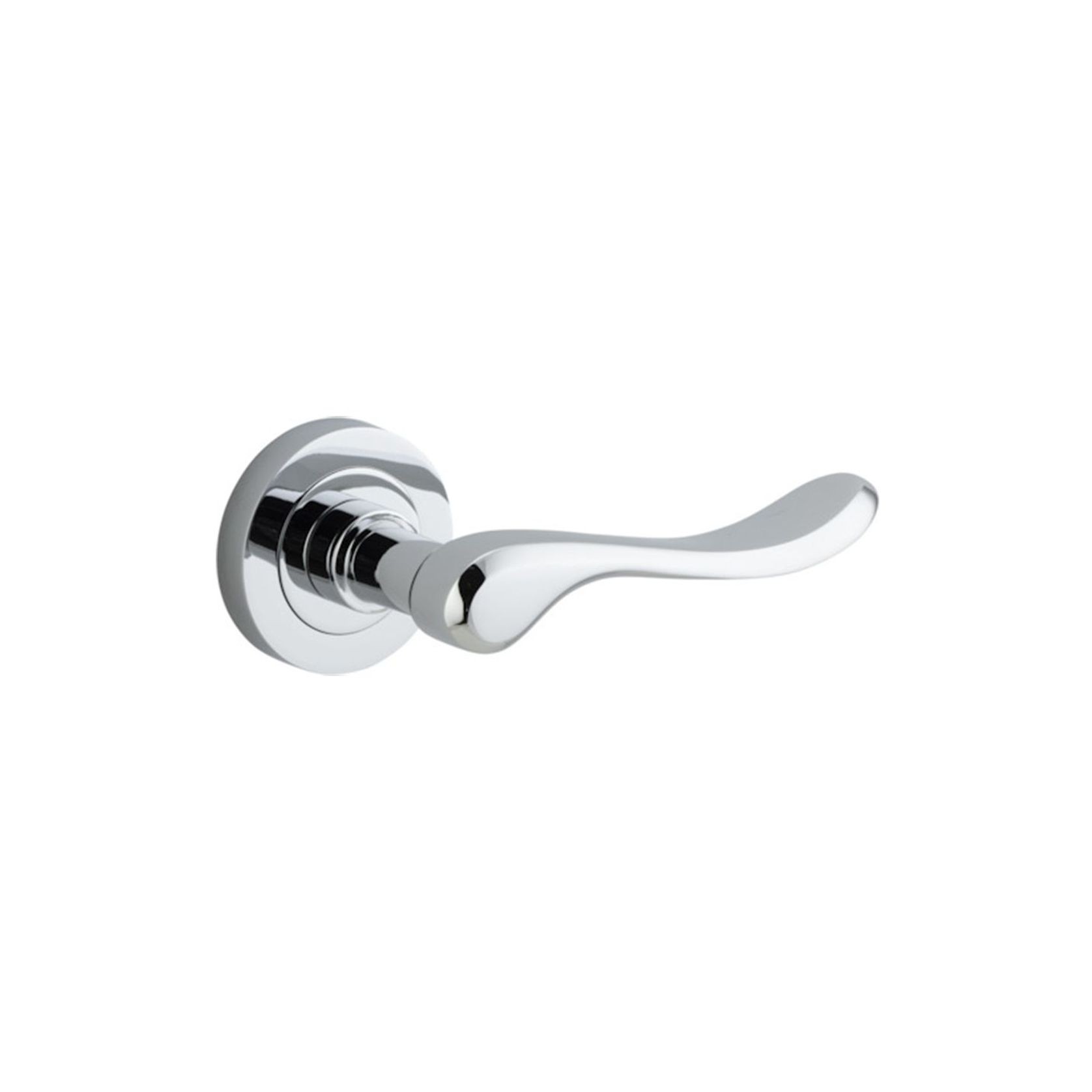 Iver Stirling Door Lever Handle on Round Rose gallery detail image