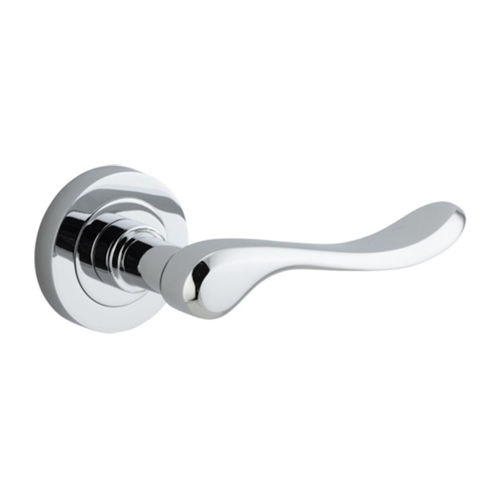 Iver Stirling Door Lever Handle on Round Rose gallery detail image