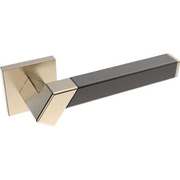 Kawajun Solid Brass and Weave Etched Door Leverset TBT gallery detail image
