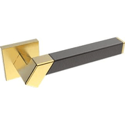 Kawajun Solid Brass and Weave Etched Door Leverset TBT gallery detail image
