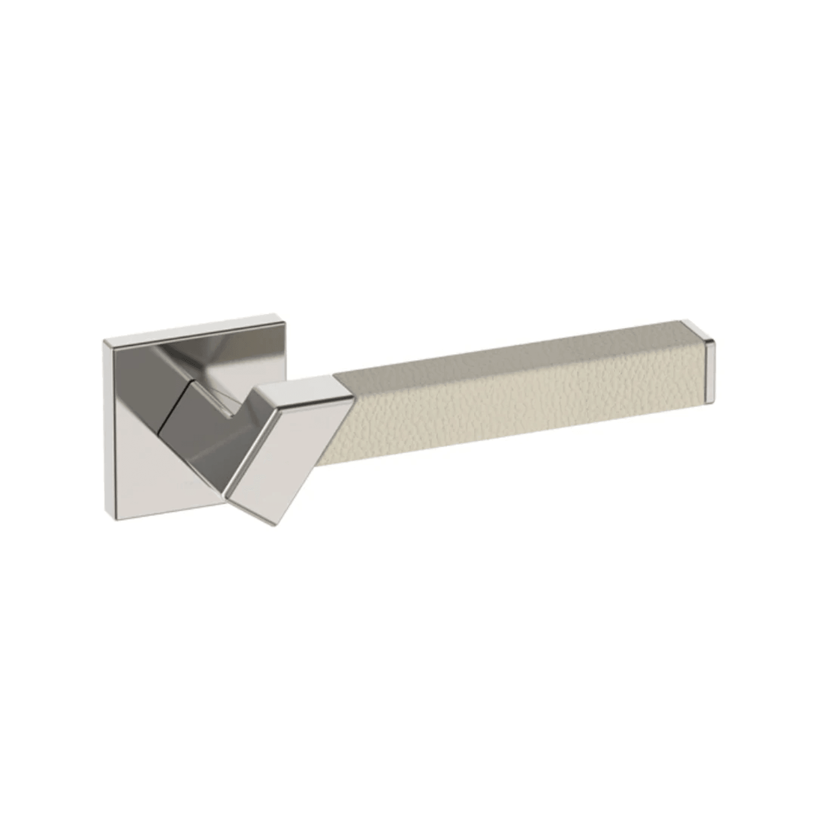 Kawajun Solid Brass and Leather Door Leverset TBT gallery detail image