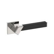 Kawajun Solid Brass and Leather Door Leverset TBT gallery detail image