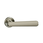 Kawajun Solid Door Leverset with Leather Handle MNC gallery detail image