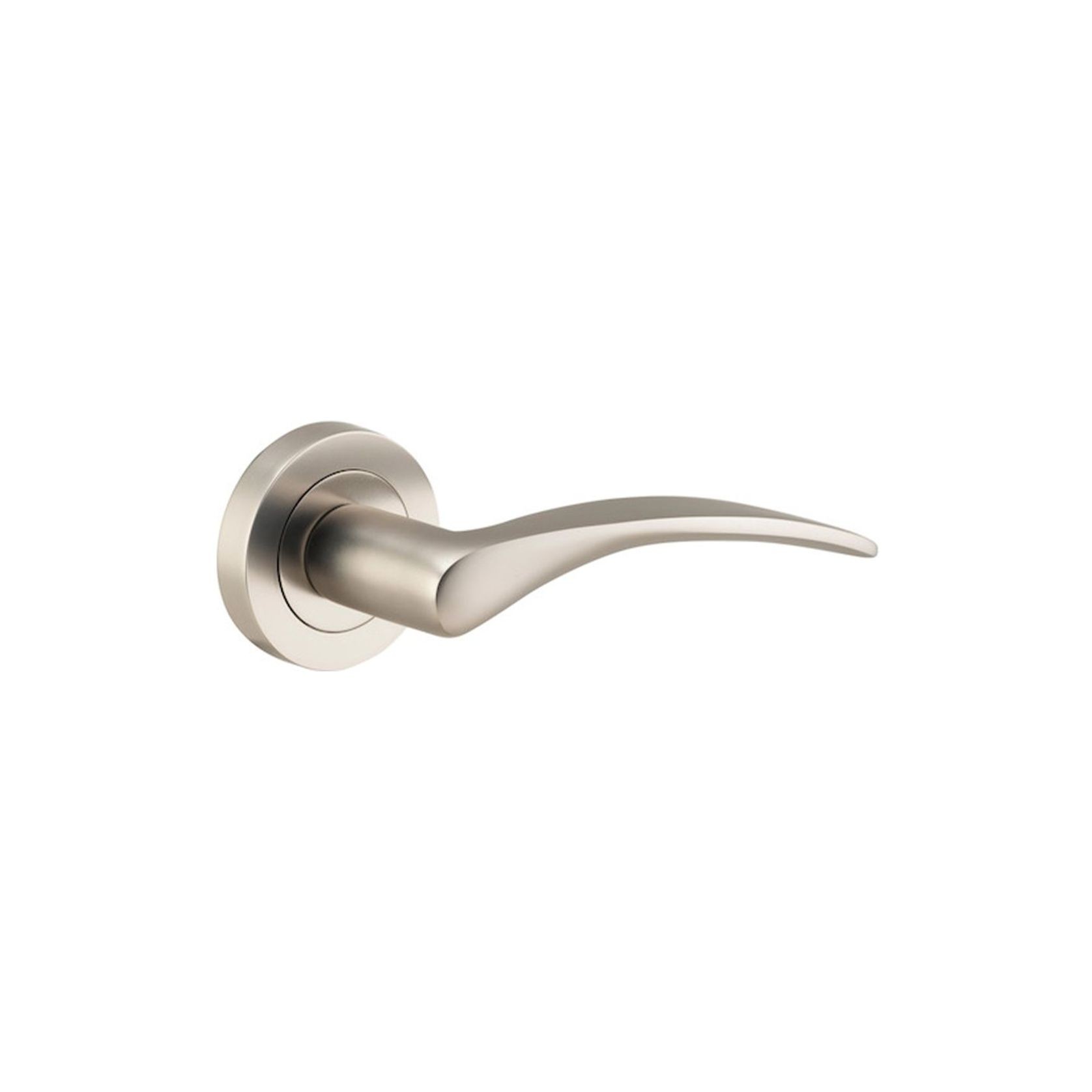 Iver Oxford Door Lever Handle on Round Rose gallery detail image