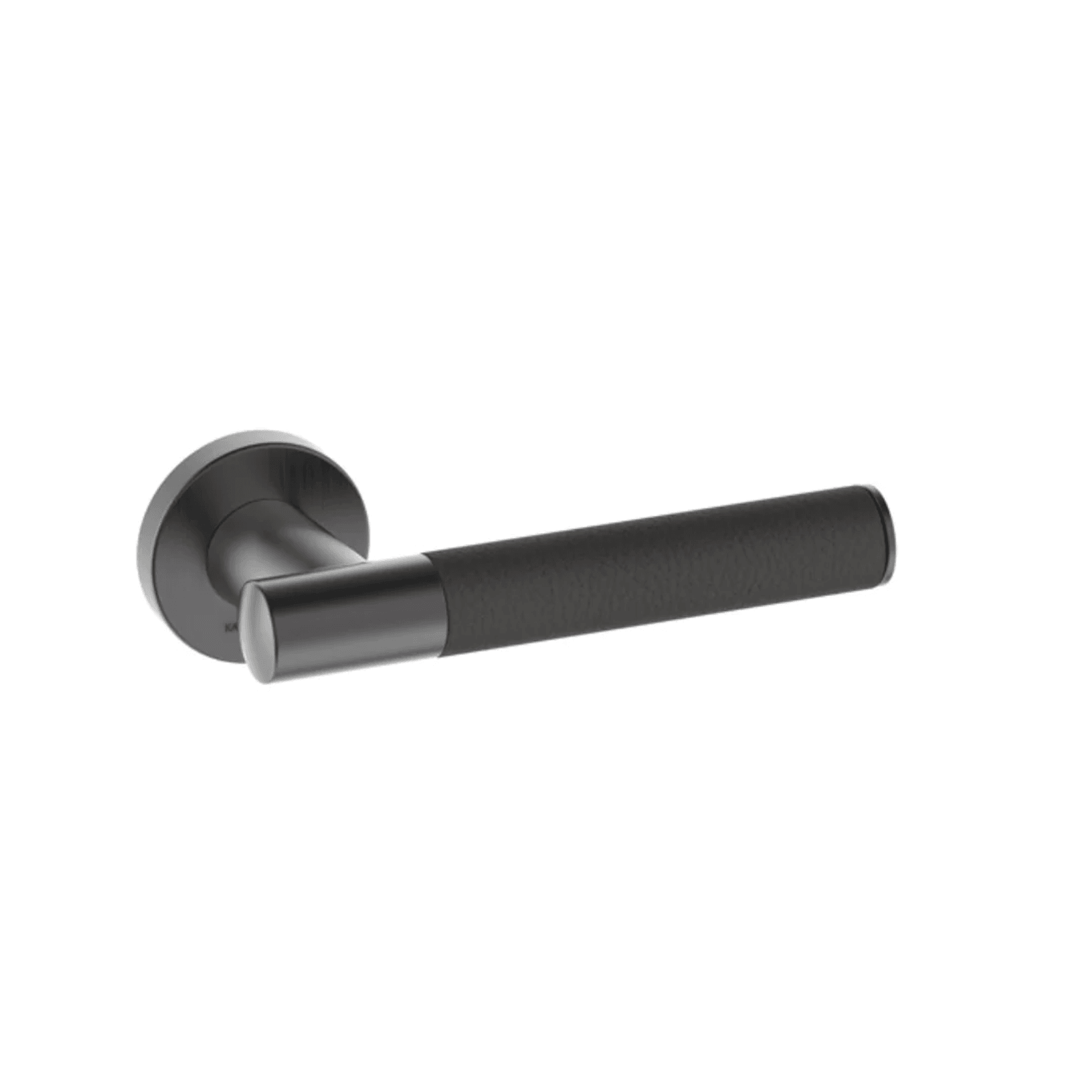 Kawajun Solid Brass and Leather Door Leverset TCC gallery detail image