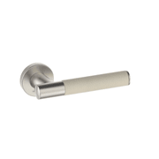 Kawajun Solid Brass and Leather Door Leverset TCC gallery detail image