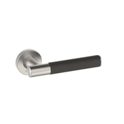 Kawajun Solid Brass and Leather Door Leverset TCC gallery detail image