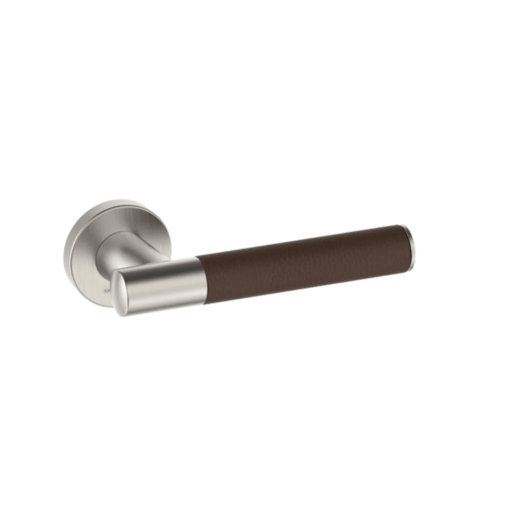 Kawajun Solid Brass and Leather Door Leverset TCC gallery detail image