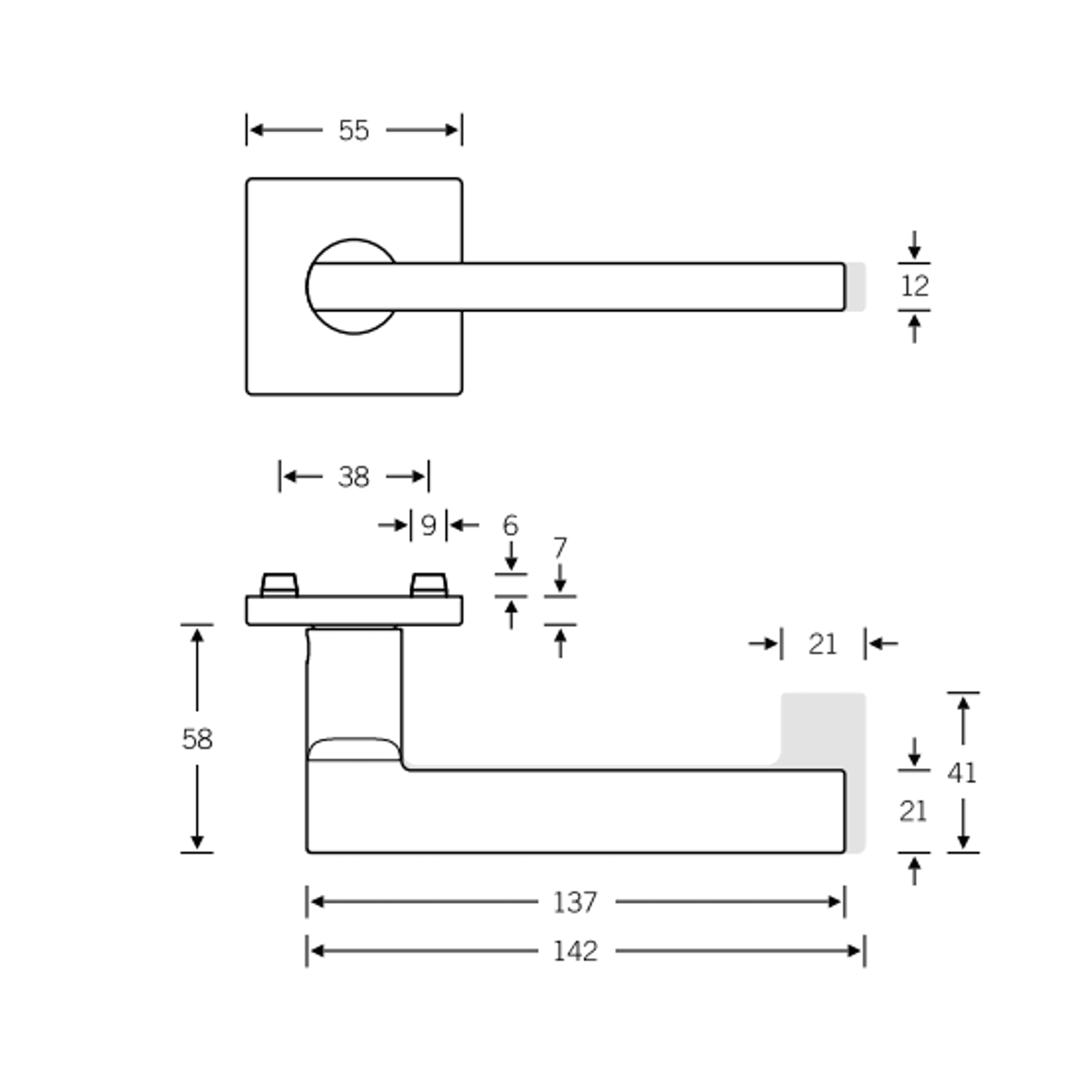 FSB 1035 Lever Handle gallery detail image