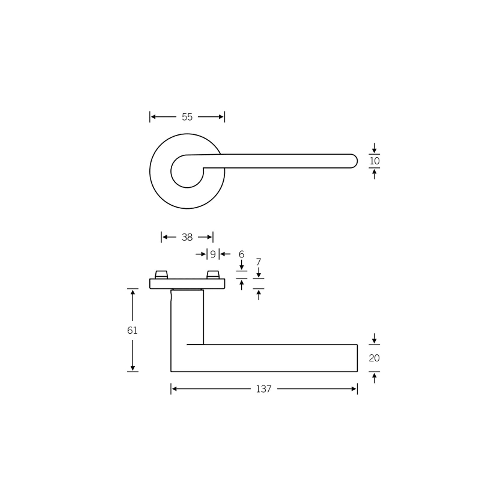 FSB 12 1021 Lever Handle gallery detail image