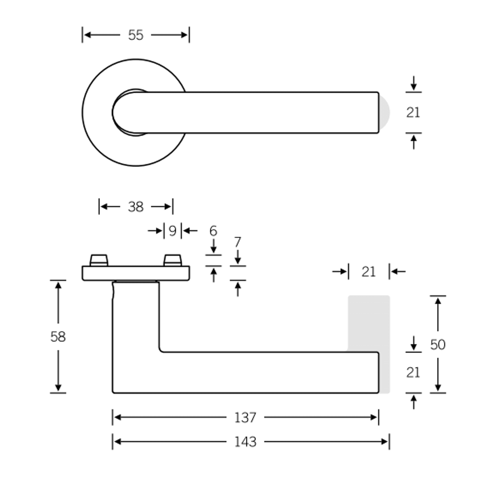FSB 12 1076 Lever Handle gallery detail image
