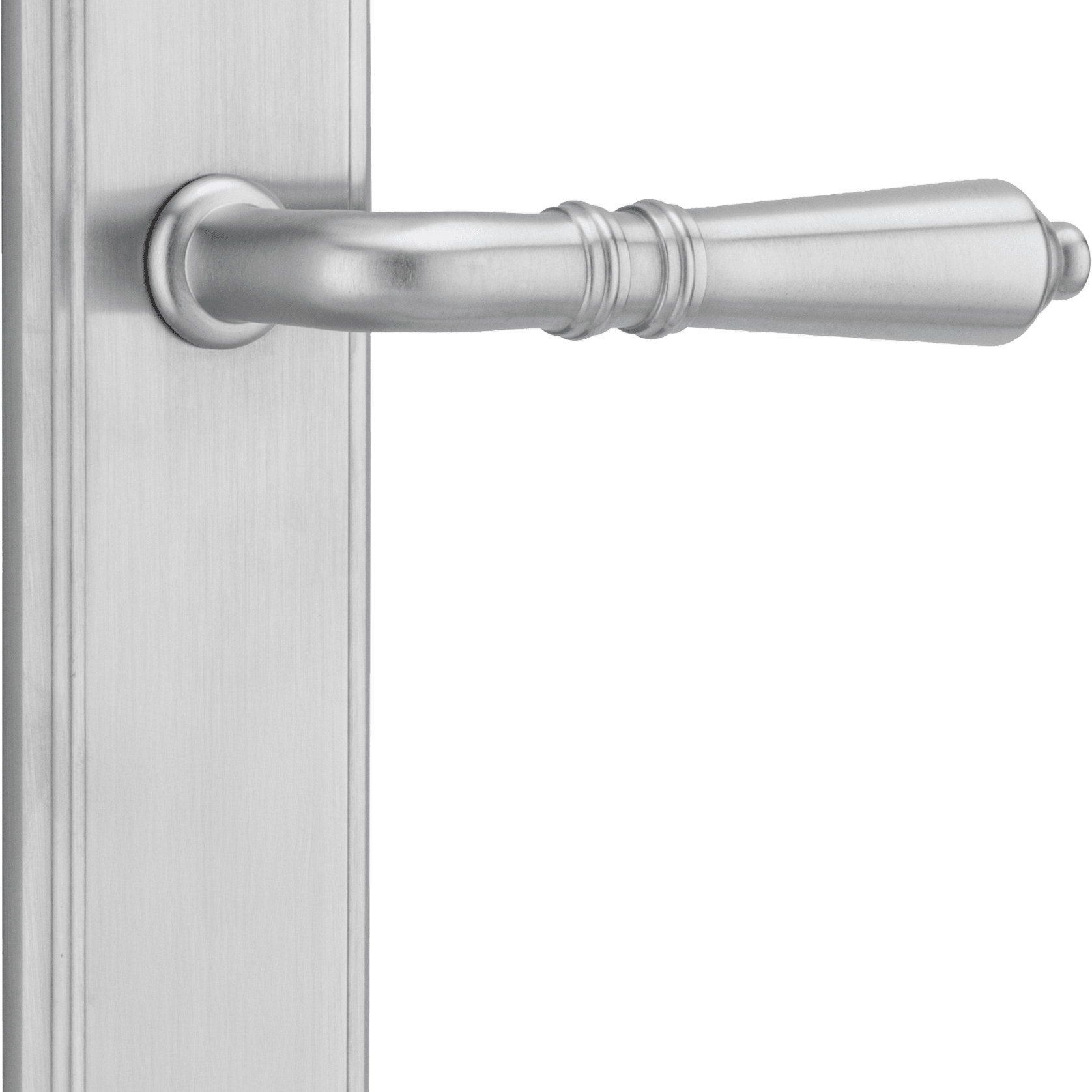 Sarlat Lever - Stepped Backplate | Brushed Chrome gallery detail image