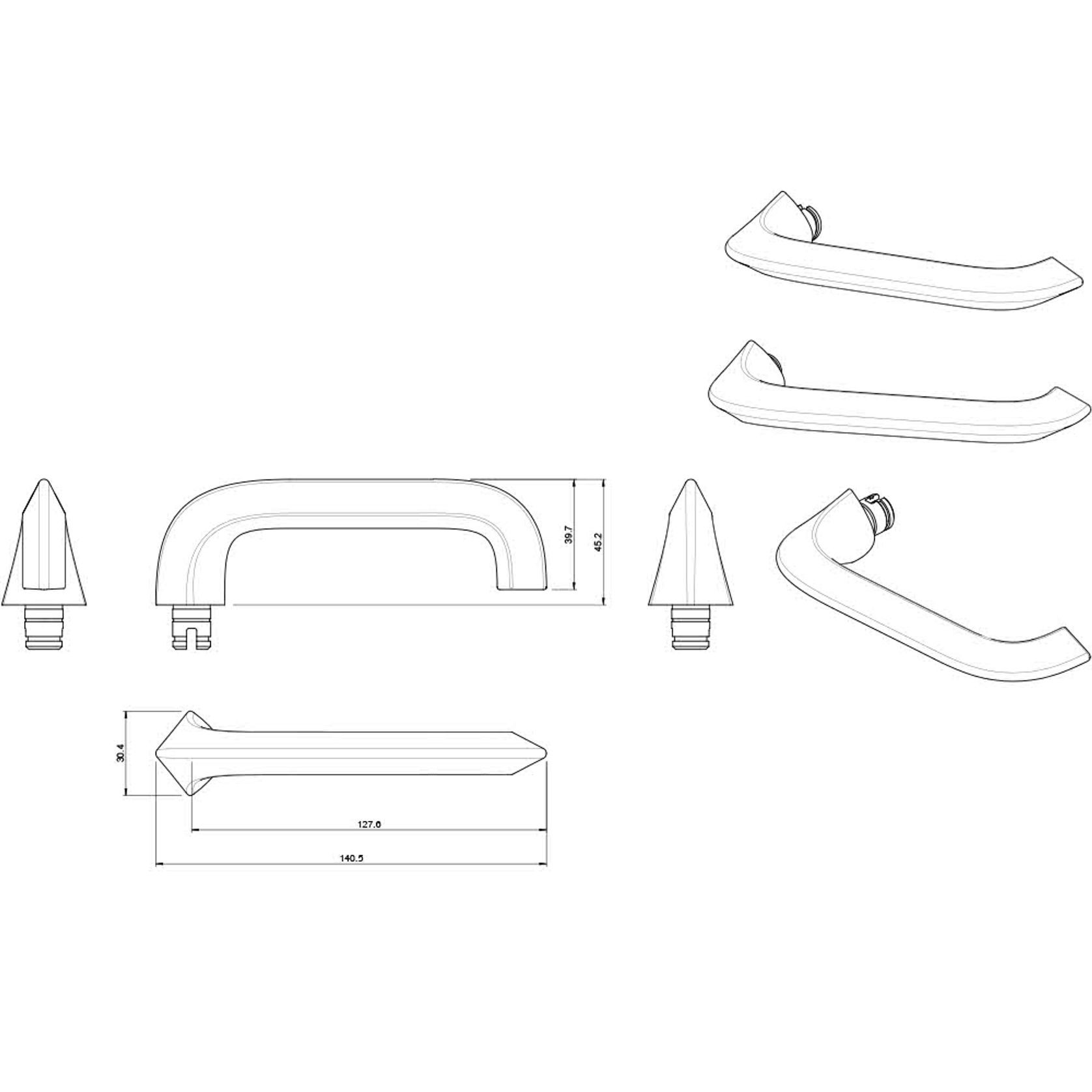 Lockwood 1360 Series Brass Round Rose Door Handles gallery detail image