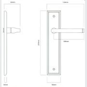 Iver Annecy Door Lever on Stepped Backplate Distressed Nickel gallery detail image