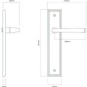 Iver Annecy Door Lever on Stepped Backplate Distressed Nickel gallery detail image