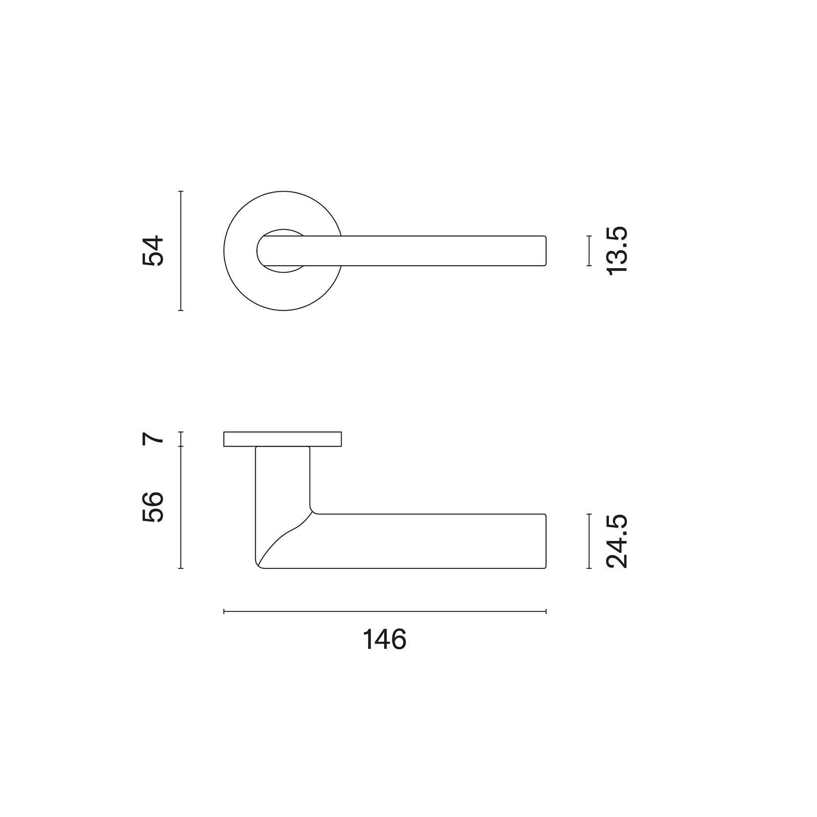 AT APRILE KALMIA Lever on Round Rose R SLIM 7MM gallery detail image