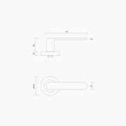 B0130MBLK - Round Rose Leverset #30 gallery detail image