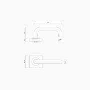 Square Rose Leverset #10 DDA Compliant B1110MBLK gallery detail image