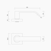 Square Rose Leverset #31 DDA Compliant B1131MBLK gallery detail image