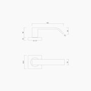 Square Rose Leverset #31 DDA Compliant B1131MBLK gallery detail image