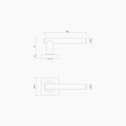 Square Rose Leverset #12 B1112MBLK gallery detail image