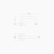 B0110MBLK - Round Rose Leverset #10 DDA Compliant gallery detail image