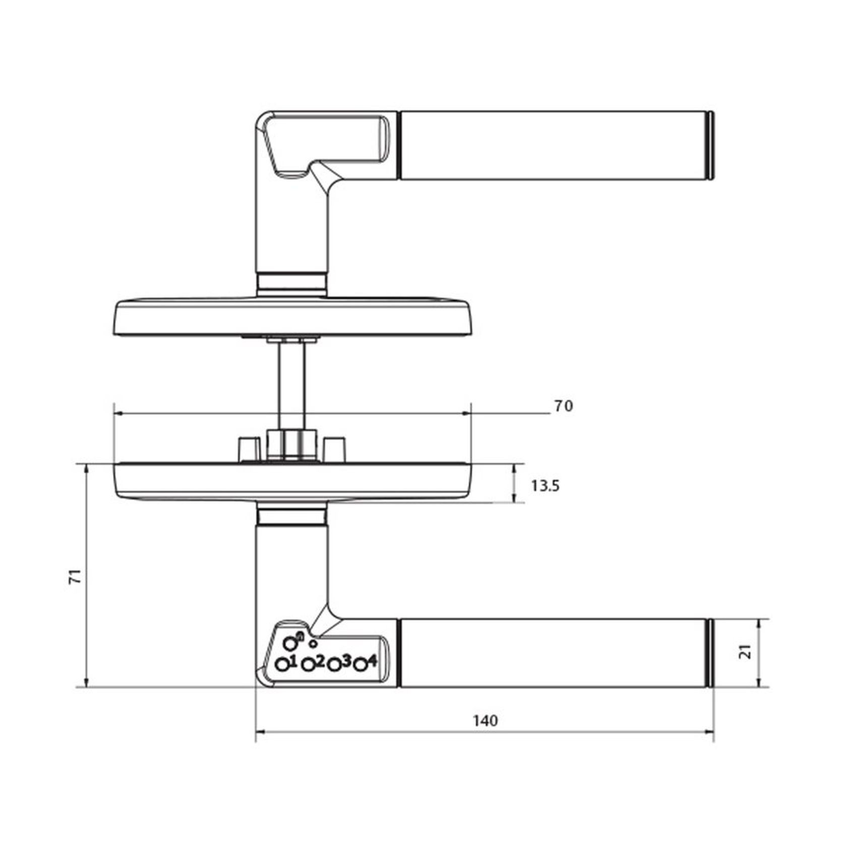 Lockwood Electronic Lock Code Door Lever Right Hand Stainless Steel 8816RSS gallery detail image