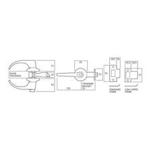 Lockwood Door Lever Passage Set Commercial Grade Fire Rated Satin Chrome 931SC gallery detail image