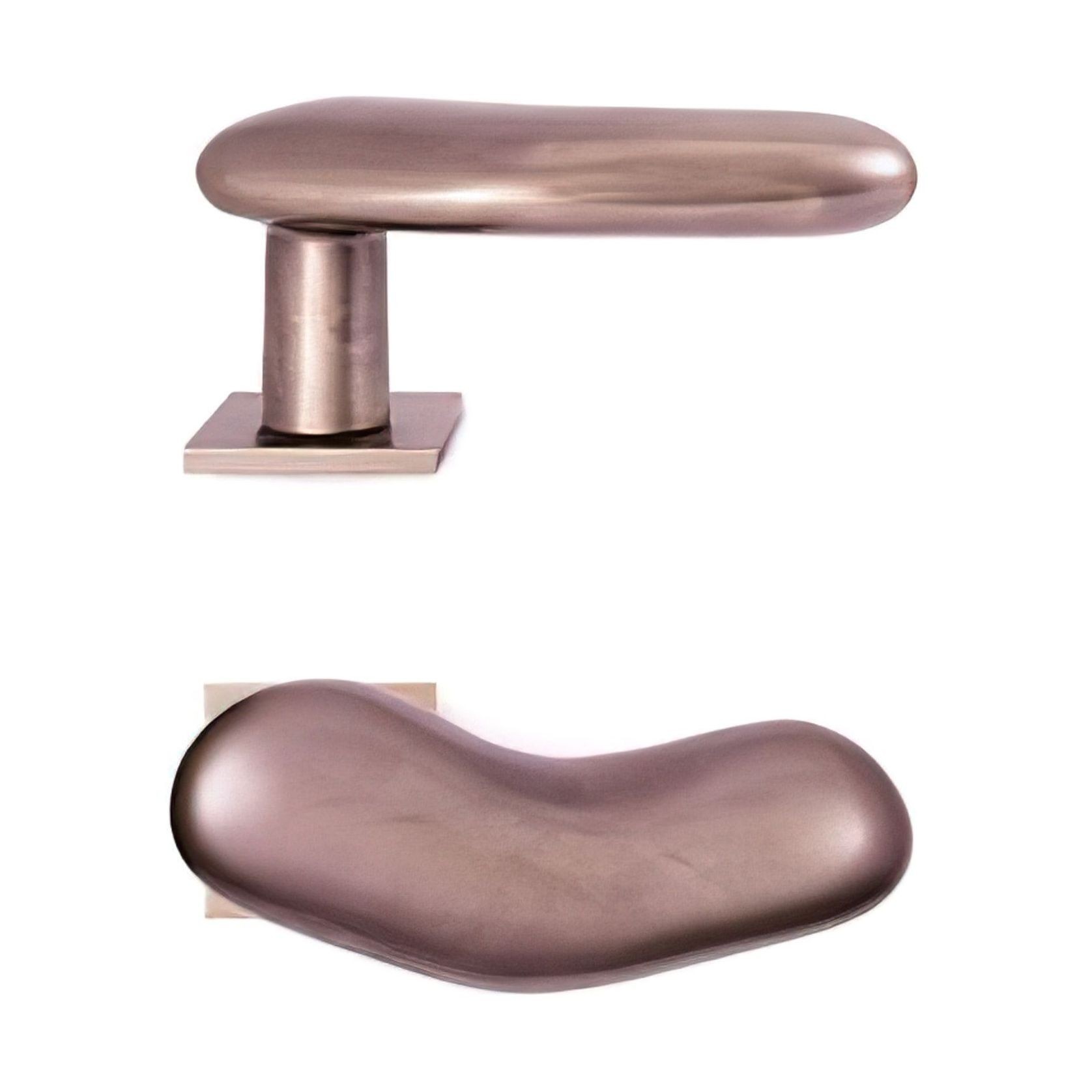 Pebbles Door Lever Handle 2700 on Rose gallery detail image