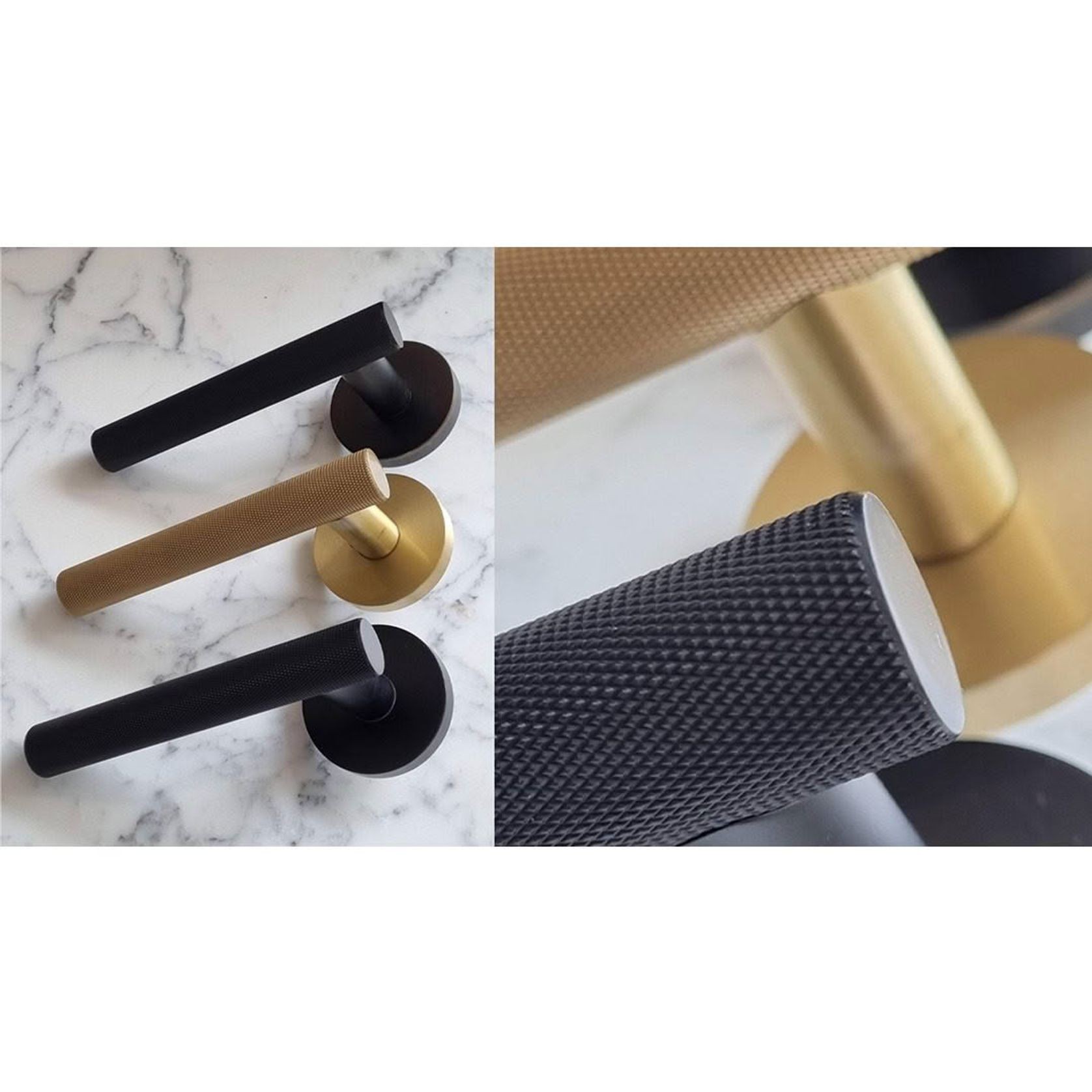 Atelier Door Lever With Latch - Matt Black gallery detail image