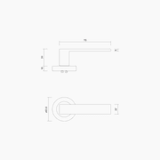 B0132MBLK - Round Rose Leverset #32 gallery detail image