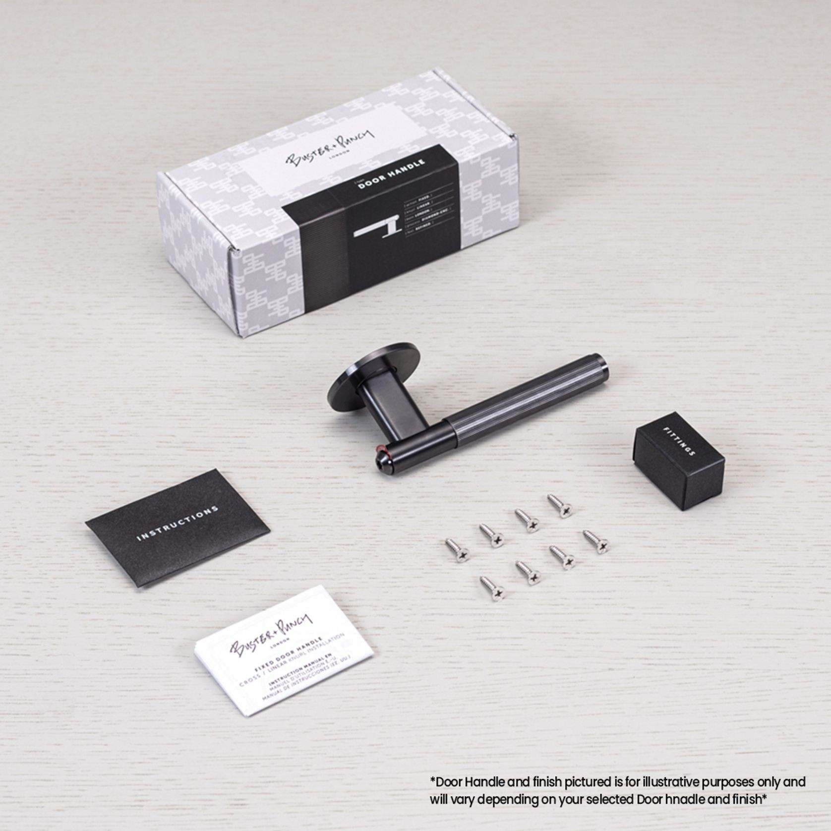 Buster and Punch Linear Fixed Door Handle Single-sided gallery detail image