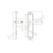 Iver Annecy Door Lever on Shouldered Backplate Satin Nickel - Customise to your needs gallery detail image