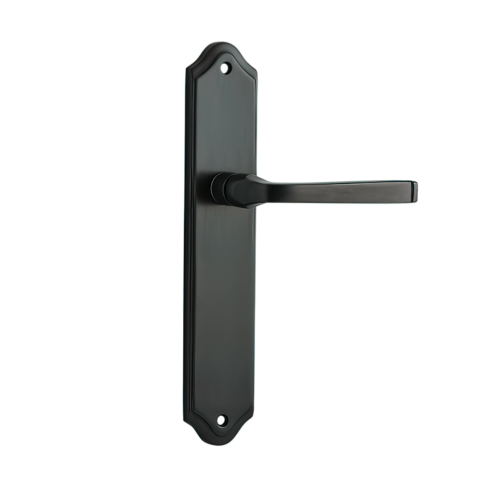 Iver Annecy Door Lever on Shouldered Backplate Signature Brass gallery detail image
