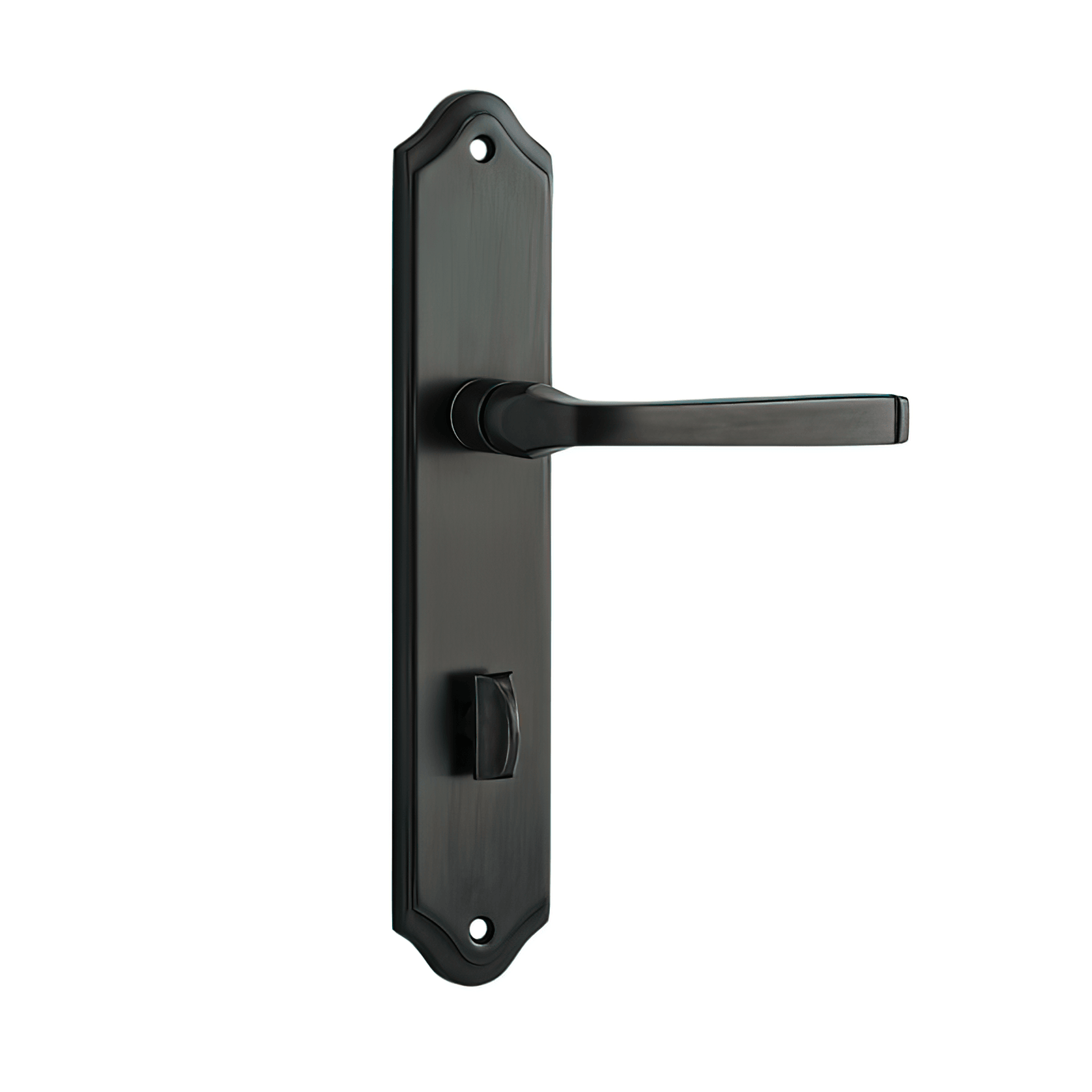 Iver Annecy Door Lever on Shouldered Backplate Signature Brass gallery detail image