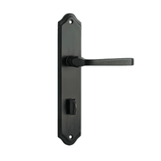 Iver Annecy Door Lever on Shouldered Backplate Signature Brass gallery detail image