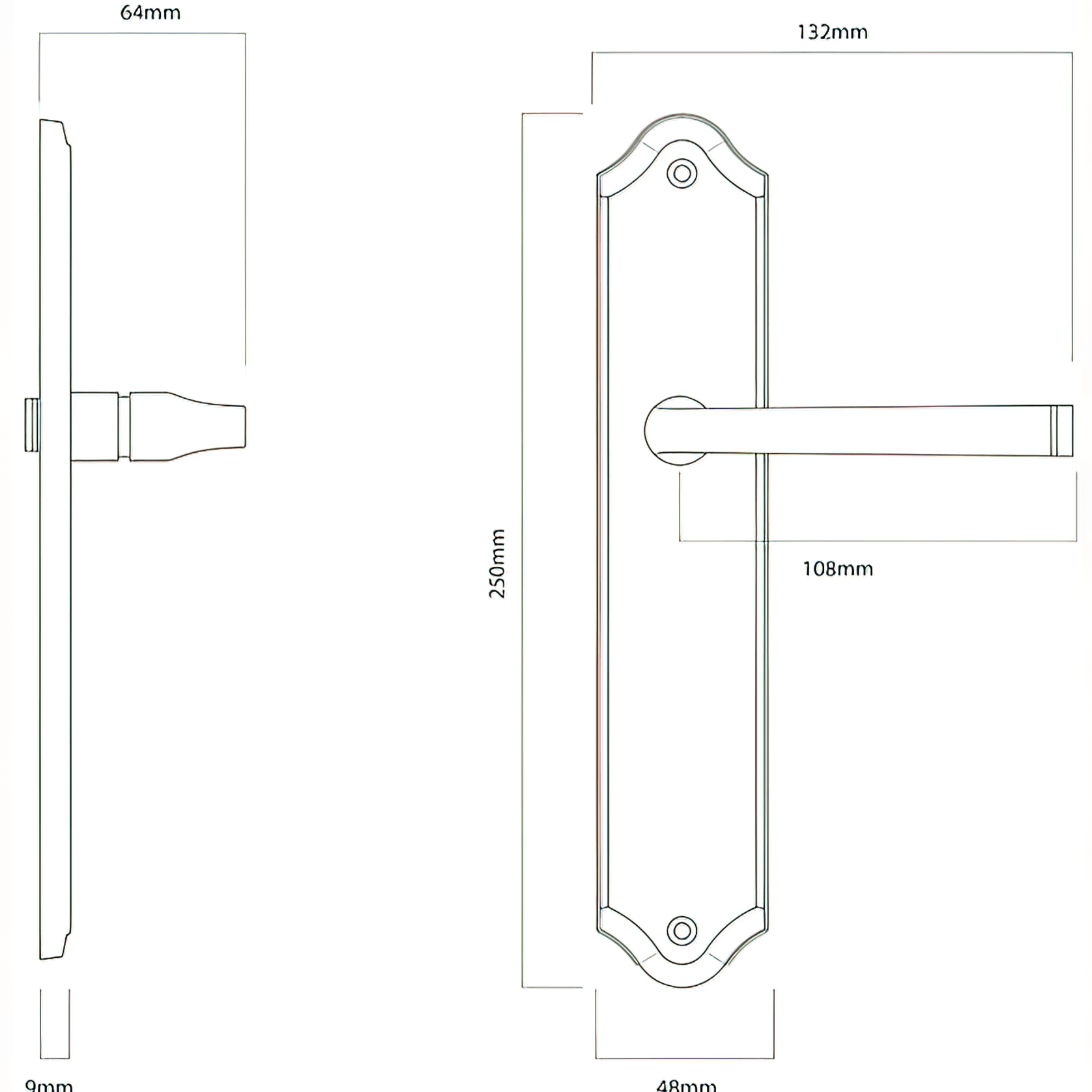 Iver Annecy Door Lever on Shouldered Backplate Signature Brass gallery detail image