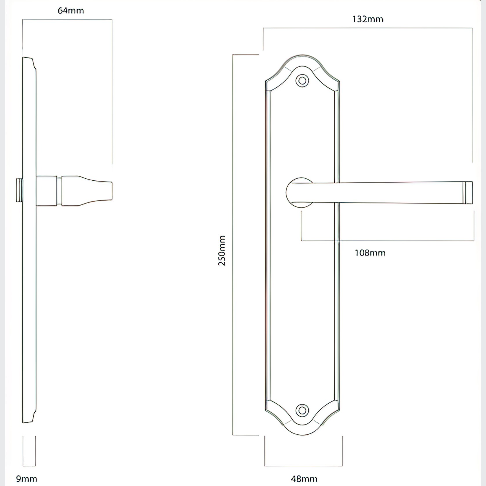 Iver Annecy Door Lever on Shouldered Backplate Signature Brass gallery detail image