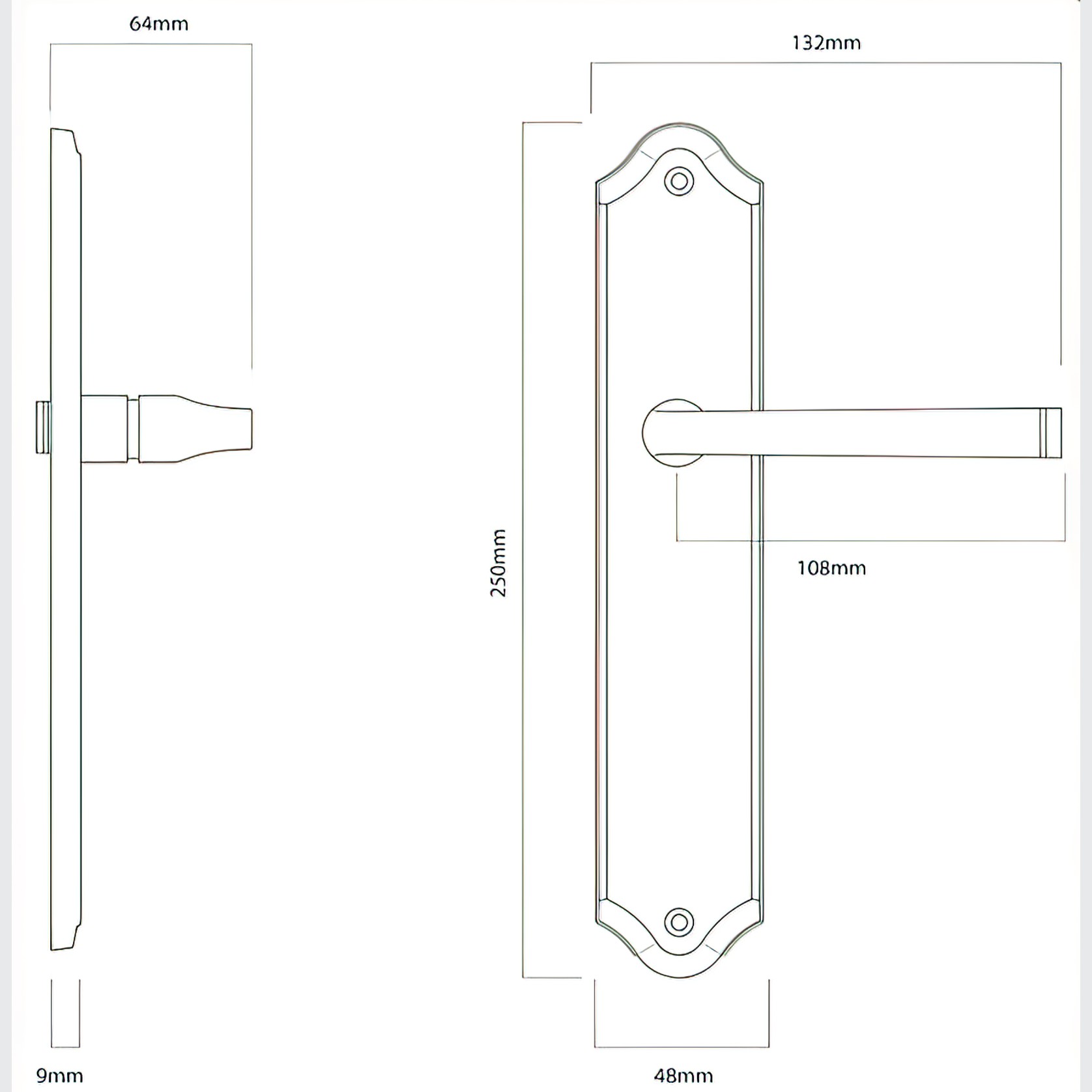 Iver Annecy Door Lever on Shouldered Backplate Signature Brass gallery detail image