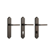 Iver Annecy Door Lever on Shouldered Backplate Signature Brass gallery detail image