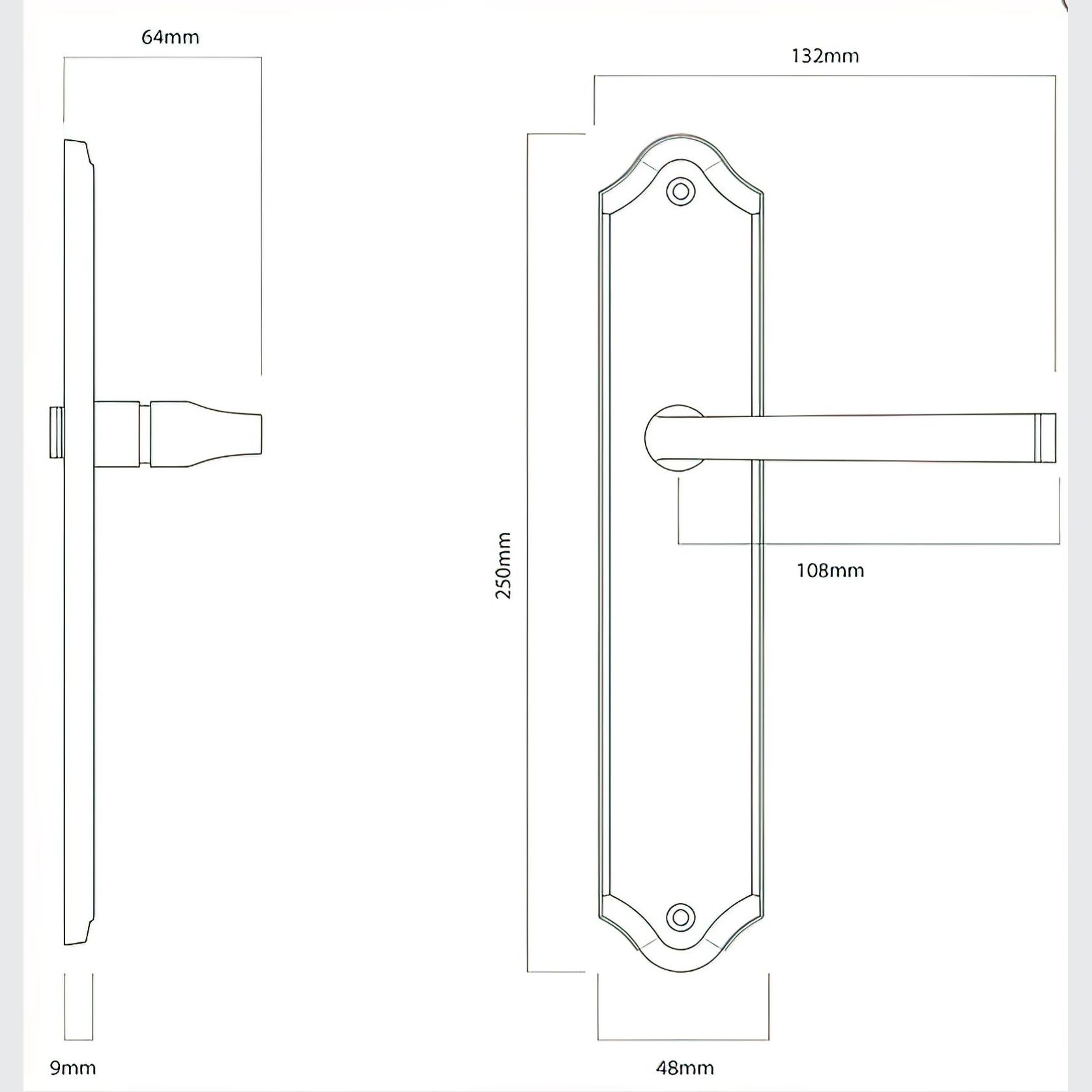 Iver Annecy Door Lever on Shouldered Backplate Distressed Nickel gallery detail image