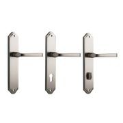 Iver Annecy Door Lever on Shouldered Backplate Satin Nickel - Customise to your needs gallery detail image