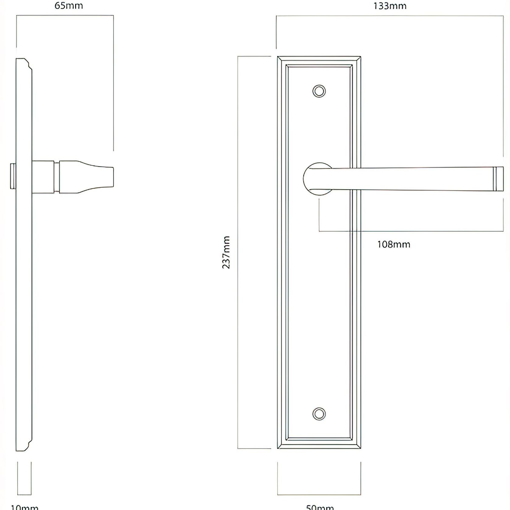Iver Annecy Door Lever on Stepped Backplate Signature Brass gallery detail image