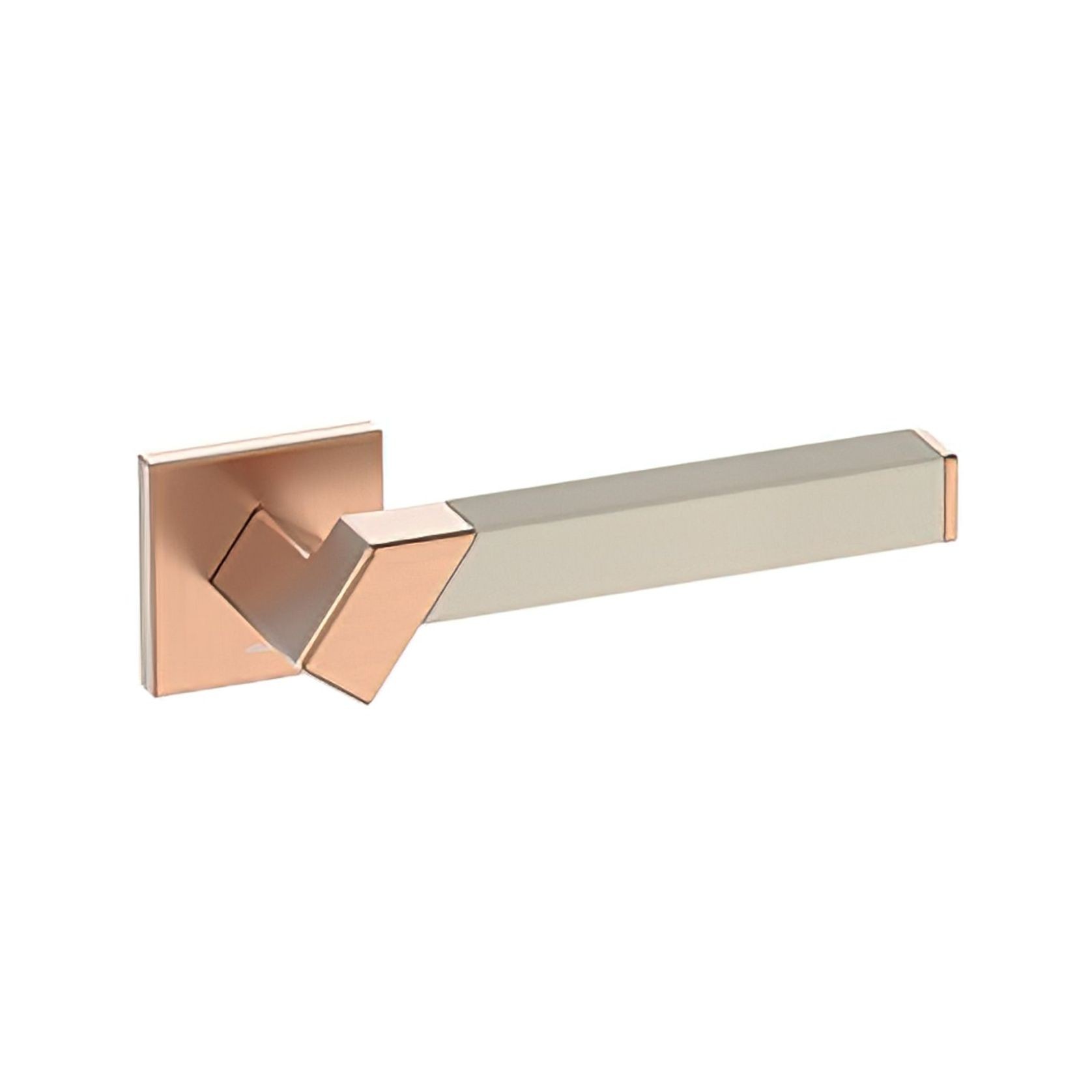 Kawajun Solid Brass and Leather Door Leverset TBT gallery detail image