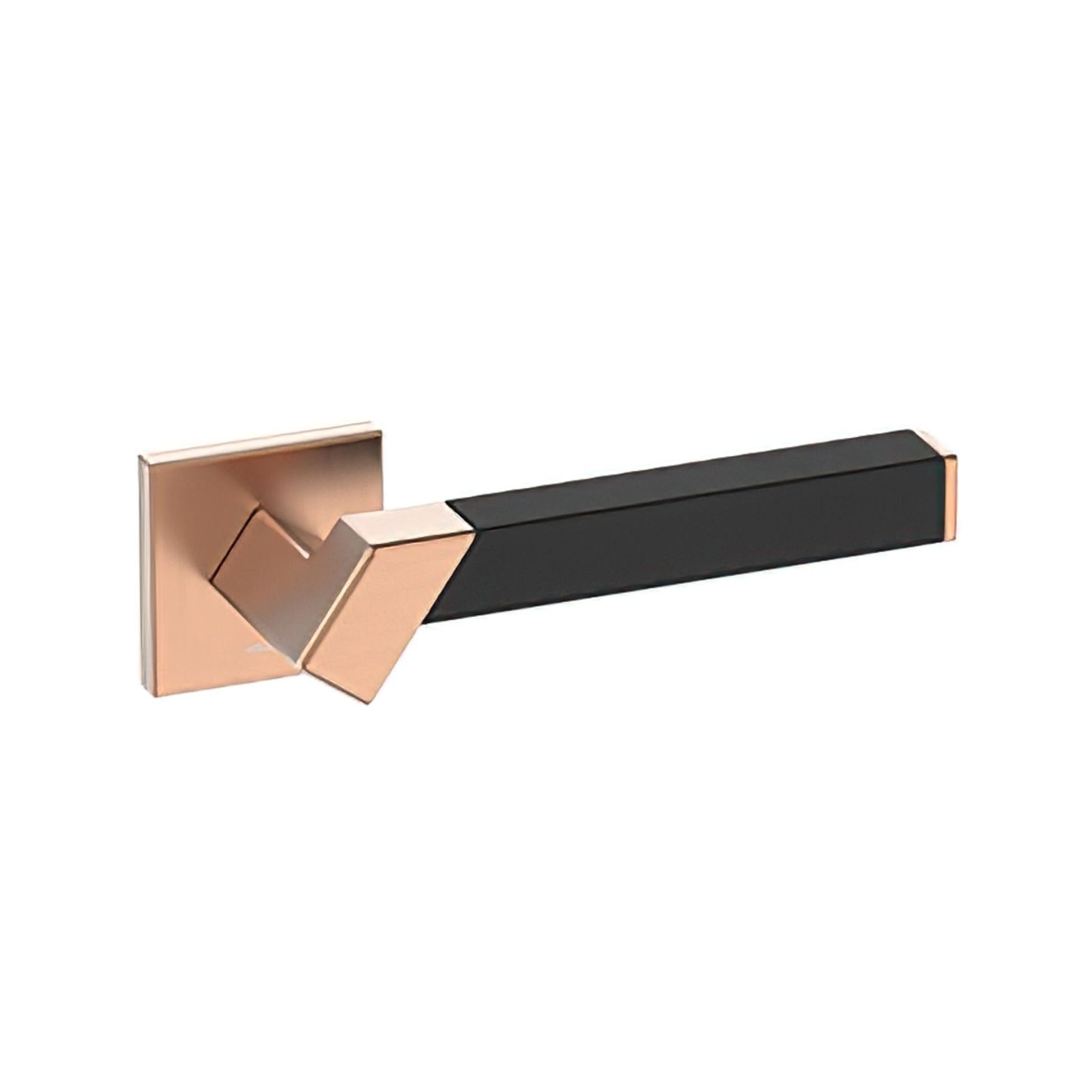Kawajun Solid Brass and Leather Door Leverset TBT gallery detail image