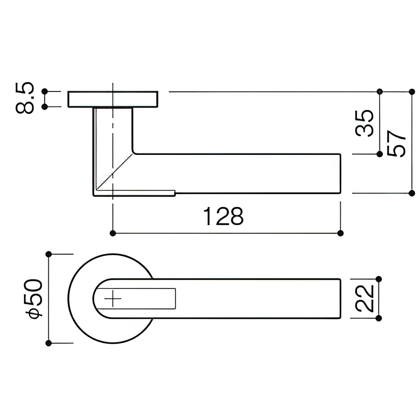 Kawajun TJC Zinc Die Cast and Aluminium Door Leverset gallery detail image