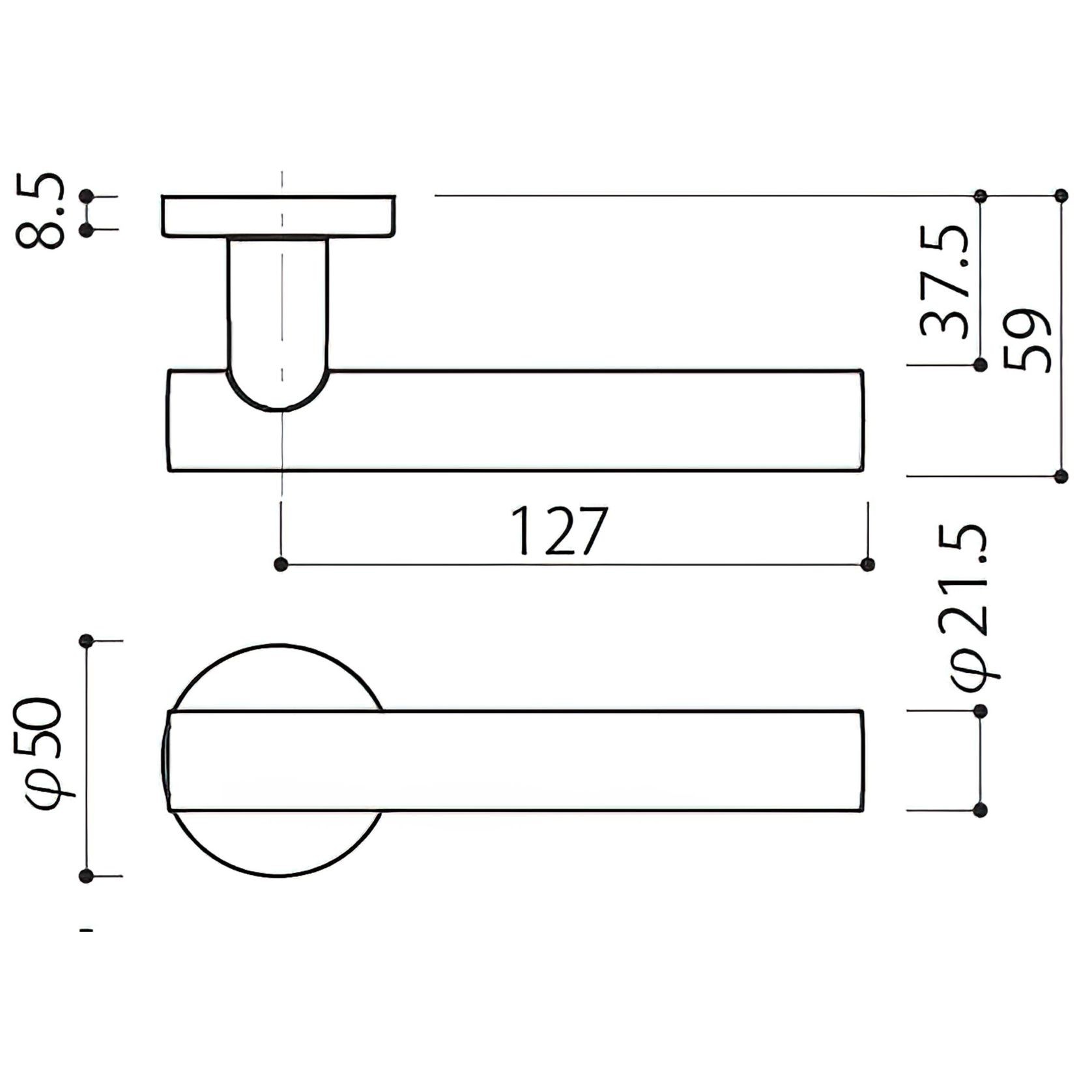 Kawajun TWC Blasted Black Aluminium Door Leverset gallery detail image