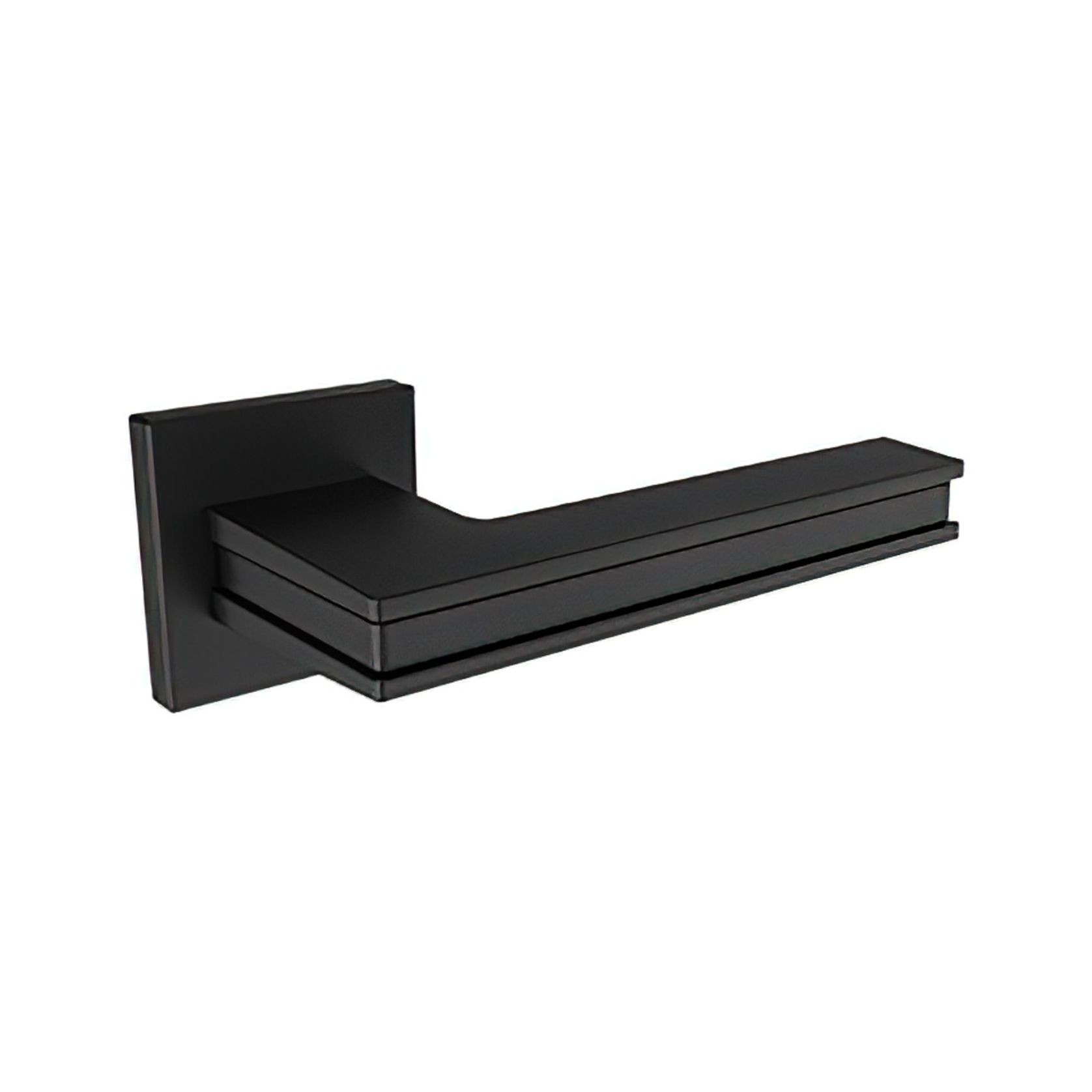 Kawajun TVT Blasted Black Aluminium Door Leverset gallery detail image